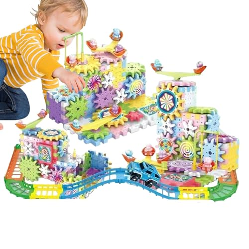 STEM -Bausteine ​​Spielzeug -Set - Zahnradbaublöcke, motorisierter Spielzeugset | STEM Educational Toy Kit für Kinder, Spielzeugblöcke für elektrische Ausrüstung für praktische Lernen, interaktive Bau von Whnbuij