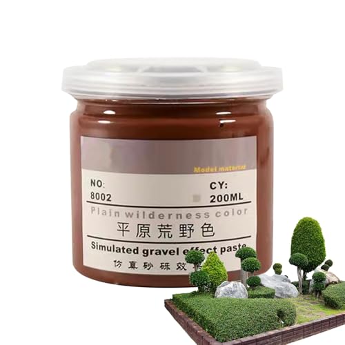 Sandeffekt Miniaturbasis, Sandschlamm auf Miniatur-Basis | 200 ml Simulation der Erdstruktur Miniatur Basing - Natürliche Wüsten-Szenerien für die Erstellung von Karten von Whnbuij