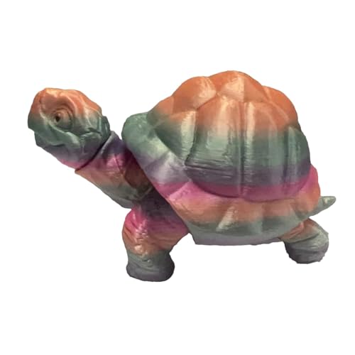 Schildkröte mit Gelenk, Schildkröte bedruckt, bewegliches Fidget Spielzeug, sensorische Erfahrung mit einer beweglichen Sammelfigur, einem Osterkorb und einer kreativen Kreation von Whnbuij