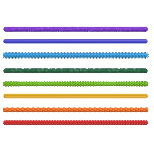 Sensory Stick | Strukturierte Beruhigende Sensorik Stäbchen Aus Silikon Für Kinder - Stressabbau Spielzeug, Belohnungen Für Schule Männer Jugendliche Frauen Schüler von Whnbuij