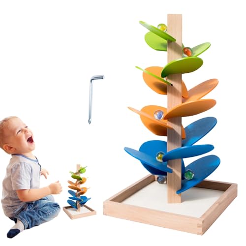 Spielbaum aus Holz – Spielzeug aus leichten Musikbäumen, kreatives Ball-Rollbahn-Spielzeug, Marmor-Rennstrecken-Spiel | Lustiger Marmor-Musikbaum von Whnbuij