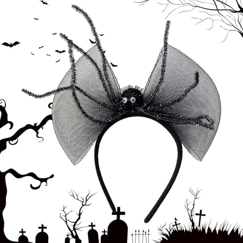 Spinne Haarreif, Halloween Stirnband - Spinnennetz Haarreif für Halloween Kopfbedeckung - Kreative Halloween Accessoires Halloween Kopfbedeckung Party Spinne Haarreif, Halloween Stirnband - Spinnennetz Haarreif für Halloween Kopfbedeckung - Kreative Halloween Accessoires Halloween Kopfbedeckung Party von Whnbuij