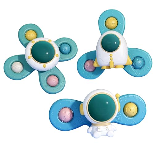 Spinner-Saugspielzeug für Babys, Spinner-Haufen, sensorisches Drehspielzeug für Kleinkinder, Spinner-Spielzeug mit rotierendem Saugnapf-Tasse, Entwicklungshilfe von Whnbuij