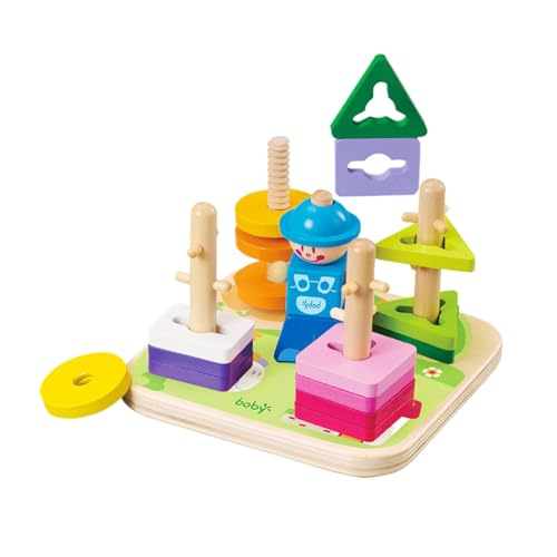 Stapelbare Holzsortier-Spielzeuge, Farberkennungsblöcke, sortierte Holzform, stapelbare Puzzles für die Früherziehung, natürliche Textur, für Schule, Mater Stapelbare Holzsortier-Spielzeuge, Farberkennungsblöcke, sortierte Holzform, stapelbare Puzzles für die Früherziehung, natürliche Textur, für Schule, Mater von Whnbuij