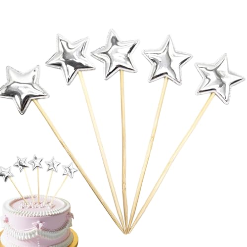Star Birthday Cake Topper – 5 x Geburtstagstorten-Toppers für | Lebensmittelqualität leicht Tortendekoration Glitzer sicher Star Birthday Cake Topper – 5 x Geburtstagstorten-Toppers für | Lebensmittelqualität leicht Tortendekoration Glitzer sicher von Whnbuij