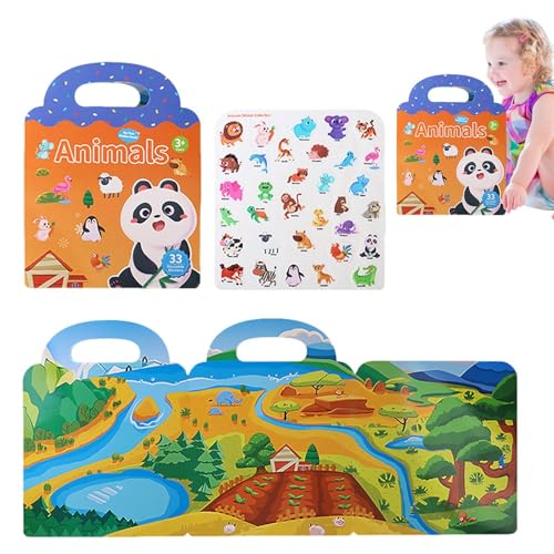Stilles Stickerbuch, wasserdichtes Stickerbuch | Englische Vokabelaufkleber, ruhige Zeitaktivitäten, tragbares Bastelspielzeug, Vorschul-Lernspielzeug Stilles Stickerbuch, wasserdichtes Stickerbuch | Englische Vokabelaufkleber, ruhige Zeitaktivitäten, tragbares Bastelspielzeug, Vorschul-Lernspielzeug von Whnbuij