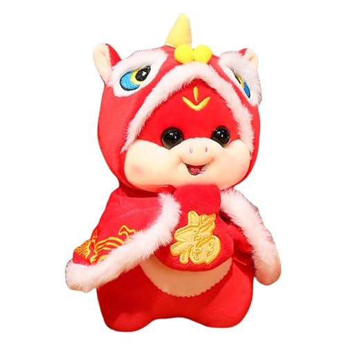 Whnbuij 2025 Plüschtier Chinesische Schlange – Plüschtier Schlange von 7,87 Zoll, bequeme Plüschschlange | Weiches Plüschtier des Jahres der Schlange, beruhigendes Schlangenmaskottchen, von Whnbuij