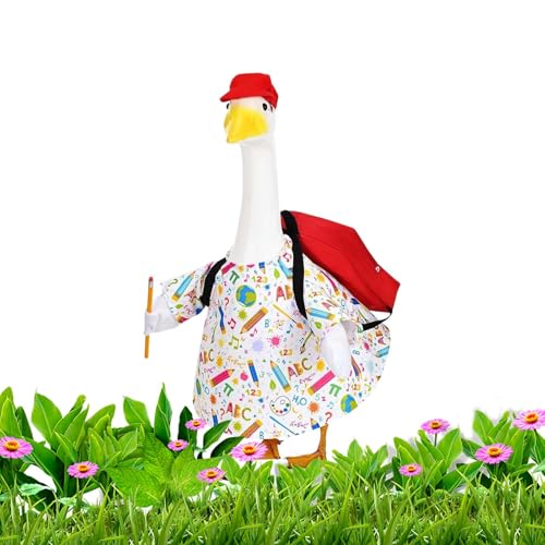 Whnbuij Gänsekostüme,4 Teile Gartenfiguren Gänse Kostüm | 58cm Gänsestatuen Kleidung Für Kinder Alltag Zuhause Camping Garten Events von Whnbuij
