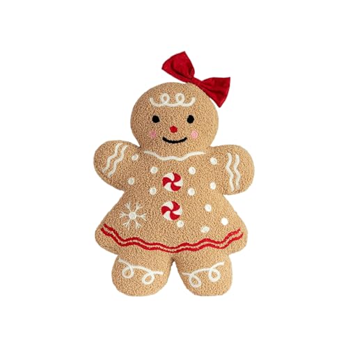 Whnbuij Gingerbread Man Toys - Entzückende e, Ferienzeitenweiche | Kollektion für die Weihnachtszeit, Weihnachtsplütigcharaktere, Dekorationsplütigspielzeug für Kinder, saisonale Wohndekoration von Whnbuij