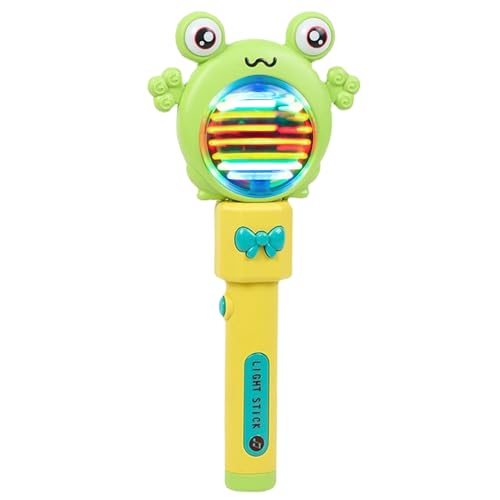 Whnbuij Glühender Spielzeugstab - leuchtender Stock, glühender | KinderlED Blinking Music Toy mit rotierendem Licht, Festivalmodierfarbnachtspielzeug, sicherer und langlebiger Plastikstab (Batterie von Whnbuij