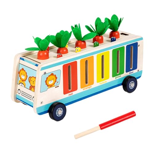 Whnbuij Holz-Karotten-Set, Bauernhoftiere, interaktives Spiel für Kleinkinder, 28,3 x 10,8 x 11,3 cm, Karotte für Kinder, Farbe: Whnbuij Holz-Karotten-Set, Bauernhoftiere, interaktives Spiel für Kleinkinder, 28,3 x 10,8 x 11,3 cm, Karotte für Kinder, Farbe: von Whnbuij