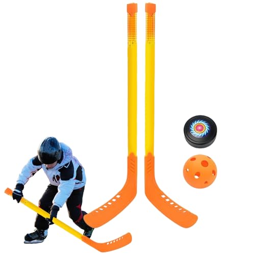 Whnbuij Indoor-Hockeyschläger – Eishockeyschläger-Set, tragbares Eisstock-Set, Kinderschläger und Bälle für Anfänger Whnbuij Indoor-Hockeyschläger – Eishockeyschläger-Set, tragbares Eisstock-Set, Kinderschläger und Bälle für Anfänger von Whnbuij
