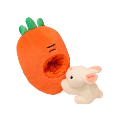 Whnbuij Karotten Hase Plüschtier - Niedliches Kuscheltier | Gemütliche Tierpuppen Für Kinder Erwachsene Kleinkinder Geburtstagsparty Familie von Whnbuij