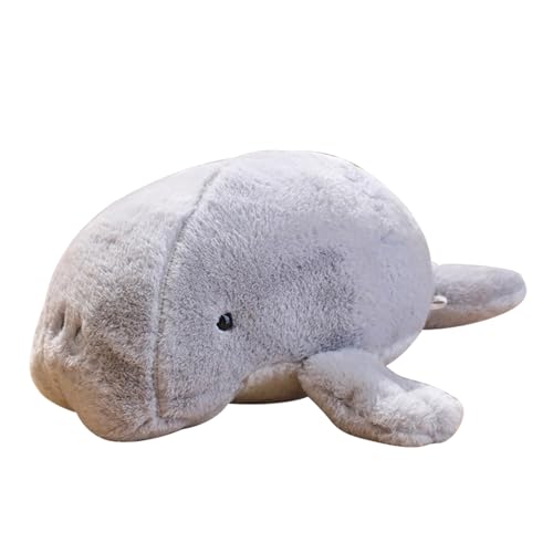 Whnbuij Lamantin Plüschtier – realistisches Plüschtier | weiches Kuschelkissen, tragbar, Meerestiere, dekoratives Kissen, inspiriert vom , für Schlafzimmer oder Wohnzimmer von Whnbuij