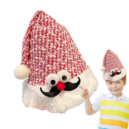 Whnbuij Niedliche Weihnachtsmütze, niedliche Pailletten-Weihnachtsmannmütze, Weihnachtsdekoration, Unisex, Hirschgeweih, Weihnachtstuch für Damen und Herren von Whnbuij