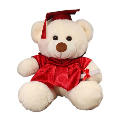 Whnbuij Plüschbär für den Schulabschluss, Cuddly Bear als Geschenk, flauschige und flauschige Puppe | mit Talar, Gedenkstätte, weiches Kissen für Schüler, Freunde, Familie, Dekor Whnbuij Plüschbär für den Schulabschluss, Cuddly Bear als Geschenk, flauschige und flauschige Puppe | mit Talar, Gedenkstätte, weiches Kissen für Schüler, Freunde, Familie, Dekor von Whnbuij