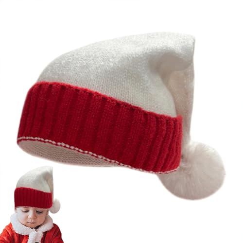 Whnbuij Warmer Weihnachtshut für den Winter, Weihnachtsmannmütze, Winter-Weihnachtsdekoration, warmer Hut mit Symbol des Weihnachtsmanns, für Festival-Foto-Requisiten von Whnbuij