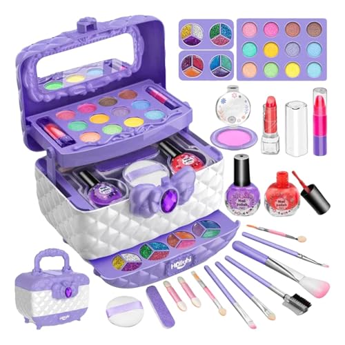 schminkset kinder - rosa schminke waschbar kinder schminke kit mädchen ohne gewicht auf der haut schminkset mädchen | tragbares schminkkoffer set kinder schminktasche cos von Whnbuij
