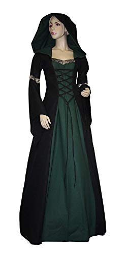 Hochwertiges Mittelalterkleid mit Gugel Lancelotclothing Größen 34 - 50 (40) von Wholesalers Darkwears