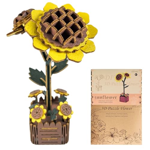 3D Puzzle Blumen, Sonnenblume DIY Holzpuzzle, Ewige Blumen Romantisches Geschenk, Kreative Geschenke, Üben Sie Ihre Handwerklichen Fähigkeiten, für Erwachsene Kinder, für Dekoration Zuhause 3D Puzzle Blumen, Sonnenblume DIY Holzpuzzle, Ewige Blumen Romantisches Geschenk, Kreative Geschenke, Üben Sie Ihre Handwerklichen Fähigkeiten, für Erwachsene Kinder, für Dekoration Zuhause von Wholesoukyii