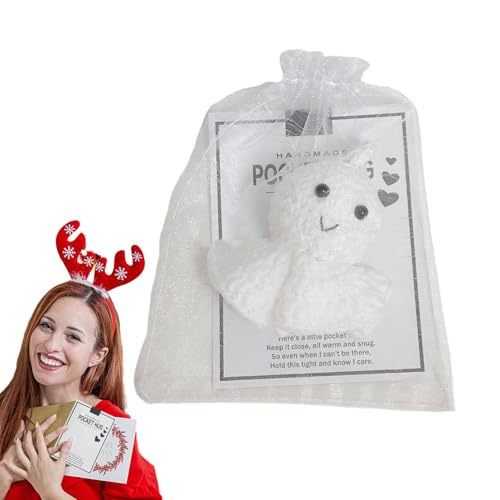 Gehäkelter Pandabär, Gehäkelter Panda-Plüsch, Süße Panda-Plüschtiere, Handgefertigtes entzückendes Panda-Häkeltier mit Grußkarte und Organzabeutel für Weihnachten, Geburtstag, Erntedankfest, von Whrcy