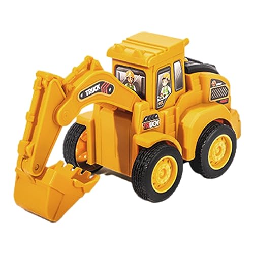 Whrcy Baufahrzeuge Spielzeug - Site Roller Bulldozer BAU-LKW-Spielzeug | Wiederverwendbarer BAU-Power-Hauller-Bagger, tragbare Straßenwalze und Bohrer-Auto-Pfahlantrieb für Kinder von Whrcy