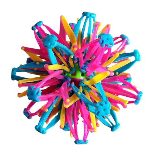 Whrcy Expandable Ball - Hoberman Sphere Teleskopkugel - Expanding Magic Ball - Erweiterbarer Atemball - Hand Fangen Atmen Blume Bälle Für Sicheres Pädagogisches Stressabbau von Whrcy
