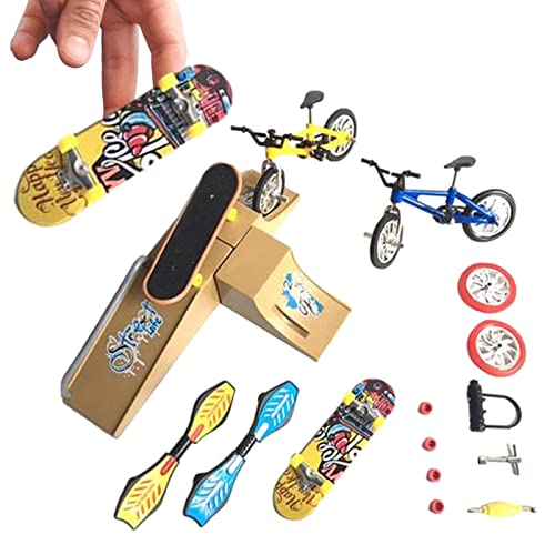 Whrcy Kit für Finger-Skateboard - Finger Skateboard Deck Rampenset,Sportspielzeug Kind Reparatur Tech Tool DIY Kit, Kinder Kinder Finger Skater von Whrcy