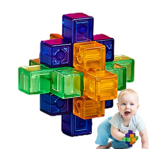 Whrcy Luban Lock Spielzeug | Luban Kongming Lock Entsperren Sie das ineinandergreifende Puzzle | 3D-Puzzle, Puzzle, Logik, tragbares Lernspielzeug für Jugendliche und Erwachsene von Whrcy