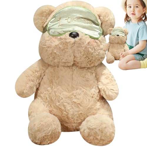 Whrcy Niedlicher Teddybär, Bärenplüschchen, weiches Kissen Spielzeug Geschenk, bequeme weiche Kissen Spielzeug-Geschenke, 13,78 Zoll süße Bärenmaske für Wohnkultur, klein von Whrcy