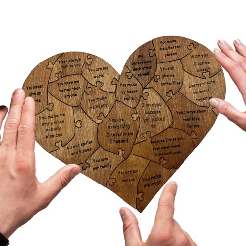 Whrcy Puzzleteil aus Holz Liebe – Valentinstag 2024 – Gründe, warum ich dich liebe, Puzzle-Schild, Valentinstag-Puzzle, Romantische Puzzles von Whrcy