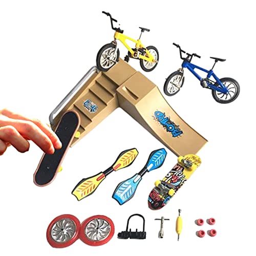 Whrcy Skatepark-Kit | Finger Skateboard Deck Rampenset | Sportspielzeug Kind Reparatur Tech Tool DIY Kit, Kinder Kinder Finger Skater von Whrcy
