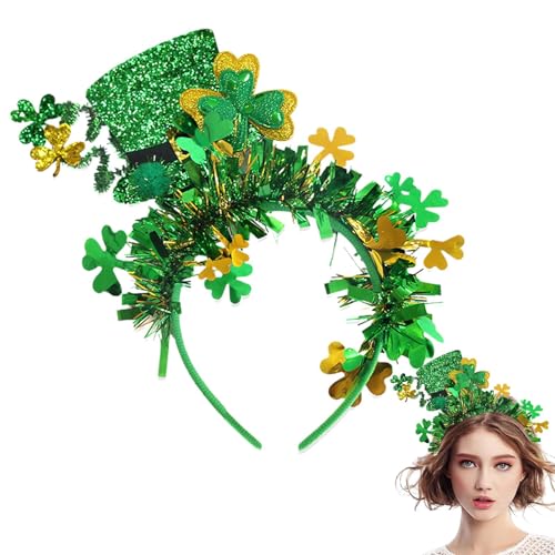 Whrcy St.Patrick's Day Stirnband,Shamrock Stirnband, Grünes Kleeblatt-Haarband, Irisches Haarband, Feiertagskostüm, Haarschmuck mit Melone für die Feier des St. Patrick's Day Whrcy St.Patrick's Day Stirnband,Shamrock Stirnband, Grünes Kleeblatt-Haarband, Irisches Haarband, Feiertagskostüm, Haarschmuck mit Melone für die Feier des St. Patrick's Day von Whrcy