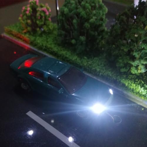 Whychstore Verbessern Sie Ihre Eisenbahn mit 20 LED-beleuchteten Modellautos für Effekte (A) von Whychstore