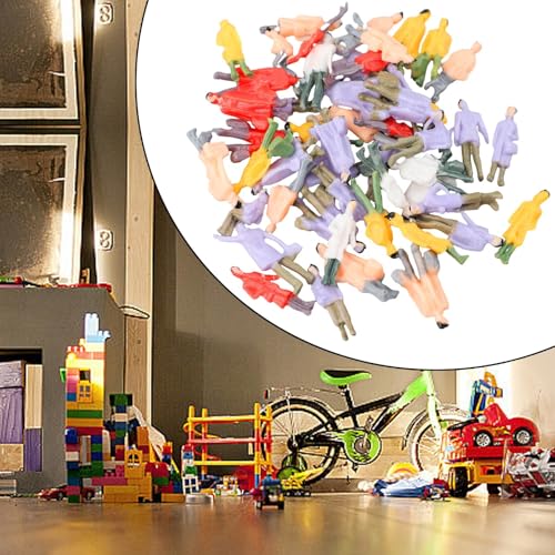 Whychstore Verbessern Sie Ihre Modelleisenbahn-Erfahrung mit diesem 50-teiligen Set mit bemalten Figuren im HO-Maßstab 187 (500 Stück A) von Whychstore