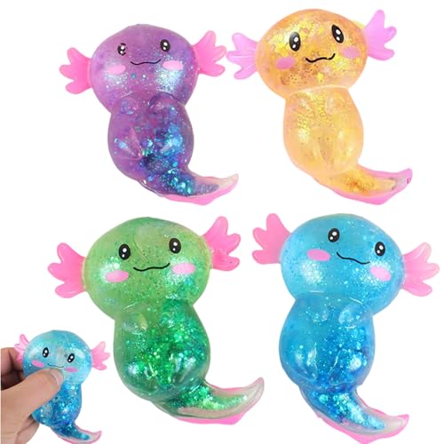 Axolotl Spielzeug, Zuckerball, 4pcs weiche Axolotl Squish -Spielzeug, Stressabbau Sensorikspielzeug für Kinder und Erwachsene Geschenke Axolotl Spielzeug, Zuckerball, 4pcs weiche Axolotl Squish -Spielzeug, Stressabbau Sensorikspielzeug für Kinder und Erwachsene Geschenke von Whyzsjnclg