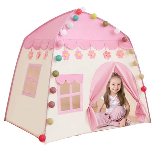 Kinderzelt, Prinzessin Zelt 51x39 x 51 Zoll Oxford Stoffspiel mit Türvorhang und Fenster für 3-4 Kinder mit Balllicht belüftet Kinderzelt, Prinzessin Zelt 51x39 x 51 Zoll Oxford Stoffspiel mit Türvorhang und Fenster für 3-4 Kinder mit Balllicht belüftet von Whyzsjnclg