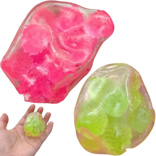 Stressspielzeug, Stressbälle 2pcs 2, 4 Zoll quietschende formbare Squeeze -Spielsachen für Erwachsene Kinder tragbare Erleichterung für Zuhause, Büro, Schule, Schule von Whyzsjnclg