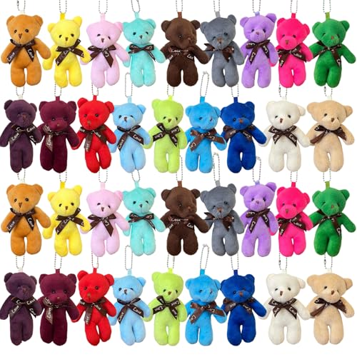 Whyzsjnclg 36pcs Mini Teddybären, 4,7 x 2,8 Zoll Kleiner Teddybär Stofferbär Plush -Puppe für Handwerk DIY Schlüsselbeutel Charme Geburtstagsgeschenke Party Gefälligkeiten Vorräte, Mini Teddybären Whyzsjnclg 36pcs Mini Teddybären, 4,7 x 2,8 Zoll Kleiner Teddybär Stofferbär Plush -Puppe für Handwerk DIY Schlüsselbeutel Charme Geburtstagsgeschenke Party Gefälligkeiten Vorräte, Mini Teddybären von Whyzsjnclg