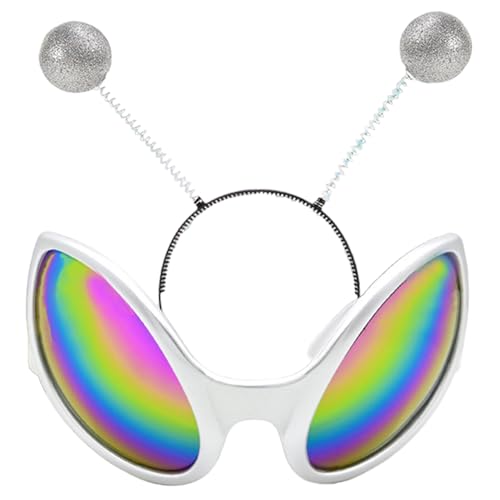 Whyzsjnclg Außerirdische Sonnenbrille, außerirdische Stirnband und Brille, kreative Unisex -Kostümzubehör, dekorativ für Outfit -Party Erwachsene, Kinder Whyzsjnclg Außerirdische Sonnenbrille, außerirdische Stirnband und Brille, kreative Unisex -Kostümzubehör, dekorativ für Outfit -Party Erwachsene, Kinder von Whyzsjnclg