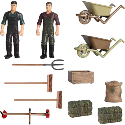 Whyzsjnclg Britains Farm Toys, Farm Toys 12pcs/Set Simulation Realistic Bauer Menschen Figuren für Kinder Kleinkinder von Whyzsjnclg