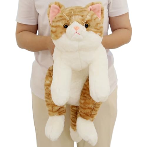 Whyzsjnclg Cat Plüsch, realistische Katze 20 Zoll Lügenhaltung Baumwollgefüllte Plüschweiche und Hautfreundlichkeit kuschelig für Zuhause, Büro, Hotel, Party von Whyzsjnclg