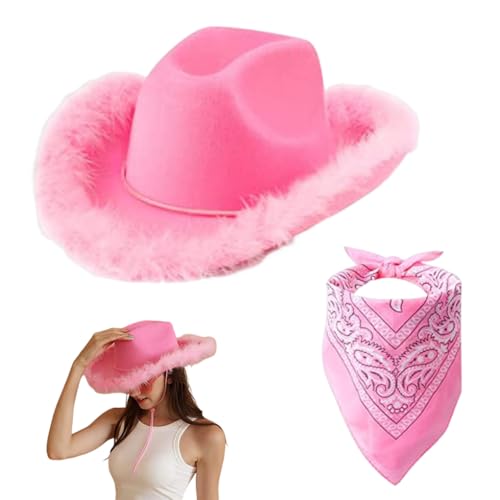 Whyzsjnclg Cowboyhut, Cowboyhut Cowgirl -Hüte mit Schal -Kostüm -Accessoire Set für Junggeselle Party Me Party Kostüme 2pcs Whyzsjnclg Cowboyhut, Cowboyhut Cowgirl -Hüte mit Schal -Kostüm -Accessoire Set für Junggeselle Party Me Party Kostüme 2pcs von Whyzsjnclg