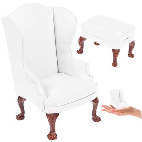 Whyzsjnclg Dollhouse Couch, 2pcs/Set Dollhouse Couch mit niedlichem Hocker 1:12 Skala Lifelike Möbel kreativ für Dekor Kinder Rolle Spielen Geschenke, weiß Whyzsjnclg Dollhouse Couch, 2pcs/Set Dollhouse Couch mit niedlichem Hocker 1:12 Skala Lifelike Möbel kreativ für Dekor Kinder Rolle Spielen Geschenke, weiß von Whyzsjnclg