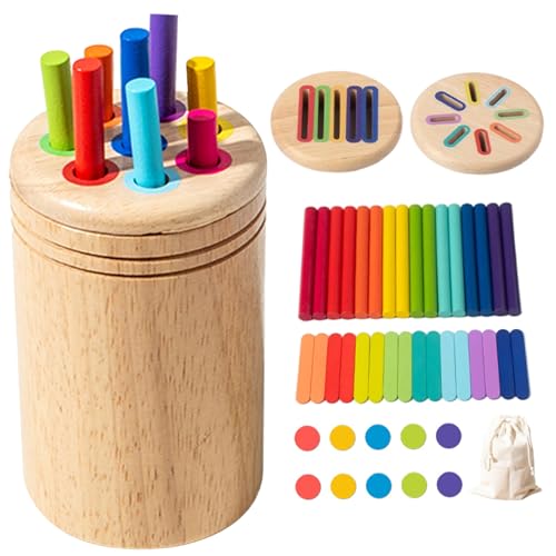 Whyzsjnclg Form Sorter, Montessori Toys, 3-in-1-Holzform-Sortierer mit Aufbewahrungsbeutel, Farbsortiersensor für Kinder 3+ Whyzsjnclg Form Sorter, Montessori Toys, 3-in-1-Holzform-Sortierer mit Aufbewahrungsbeutel, Farbsortiersensor für Kinder 3+ von Whyzsjnclg