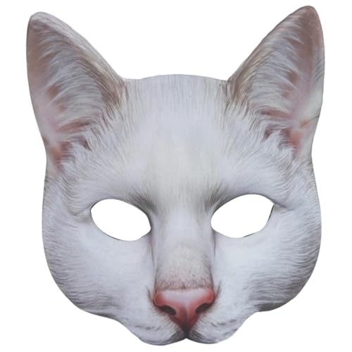 Whyzsjnclg Katzengesichtsmaske, Katzenmaske, 7, 1x7.1x2, 4 Zoll realistisches weißes gedrucktes Tier mit Gummiband für Cosplay -Kostüm -Tanzparty Gefälligkeiten Whyzsjnclg Katzengesichtsmaske, Katzenmaske, 7, 1x7.1x2, 4 Zoll realistisches weißes gedrucktes Tier mit Gummiband für Cosplay -Kostüm -Tanzparty Gefälligkeiten von Whyzsjnclg