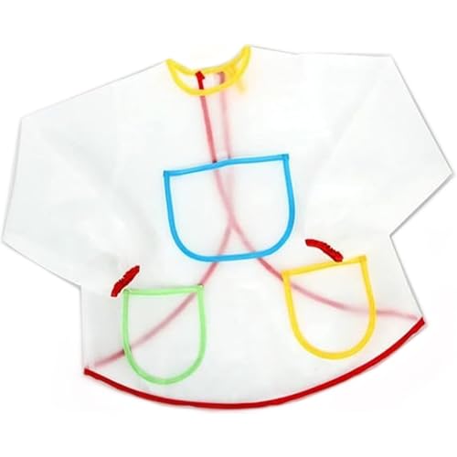 Whyzsjnclg Kinder malerischen Schürze, Malenschürze für Kinder süße klare langärmelige wasserdichte Malerei für DIY-Zeichnen Kunsthandwerk von Whyzsjnclg