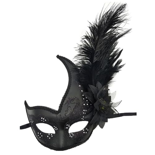 Whyzsjnclg Maskerademaske für Frauen, gefiederte Maskerade -Maske, elegantes schwarzes, leichtes, gemütliches Cosplay für Frauen Party Kostümball Whyzsjnclg Maskerademaske für Frauen, gefiederte Maskerade -Maske, elegantes schwarzes, leichtes, gemütliches Cosplay für Frauen Party Kostümball von Whyzsjnclg