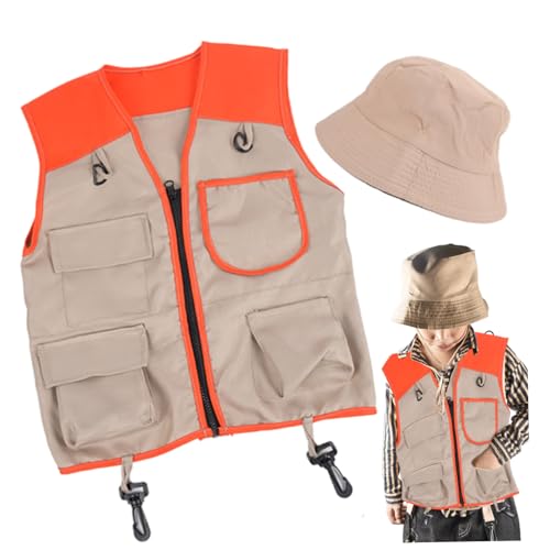 Whyzsjnclg Paläontologe Kostüm Kids, Zoo Keeper Kostüm für Kinder Stoff Paläontologe umfasst Weste für Halloween, Cosplay & More, Orange Whyzsjnclg Paläontologe Kostüm Kids, Zoo Keeper Kostüm für Kinder Stoff Paläontologe umfasst Weste für Halloween, Cosplay & More, Orange von Whyzsjnclg