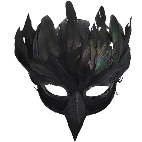 Whyzsjnclg Raven Mask, Crow Maske 6.3x11.8in halb gefressene Maskerade Vogel Realistisches Raven Cosplay Accessoire für Halloween Mardi Gras Party Whyzsjnclg Raven Mask, Crow Maske 6.3x11.8in halb gefressene Maskerade Vogel Realistisches Raven Cosplay Accessoire für Halloween Mardi Gras Party von Whyzsjnclg